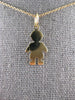 ESTATE 14KT YELLOW GOLD 3D CLASSIC BABY BOY FLAT ENGRAVABLE CHARM PENDANT #27412