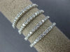 ESTATE LARGE 1.02CT DIAMOND 18KT WHITE GOLD 3D MULTI ROW DETACHED BAR FUN RING