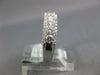ESTATE WIDE 1.03CT DIAMOND 18KT WHITE GOLD 3 ROW SEMI ETERNITY ANNIVERSARY RING