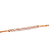 ESTATE .72CT DIAMOND 18KT YELLOW GOLD 3D CLASSIC 2 ROW DOUBLE BAR LINK BRACELET