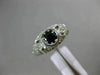 .76CT DIAMOND & AAA ROUND SAPPHIRE 14KT WHITE GOLD OPEN FILIGREE ENGAGEMENT RING