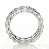 2.37CT DIAMOND 18K WHITE GOLD ROUND & BAGUETTE ETERNITY WEDDING ANNIVERSARY RING