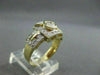 ESTATE WIDE .70CT SQUARE BEZEL DIAMOND 14KT W&Y GOLD ENGAGEMENT RING #18676