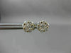 ESTATE .88CT ROUND DIAMOND DESIGN 14K YELLOW GOLD EARRINGS FLOWER CLUSTER #21814