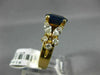 ESTATE LARGE 4.65CT DIAMOND & AAA SAPPHIRE 18KT YELLOW GOLD 3D ENGAGEMENT RING