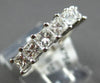 ESTATE 1.27CT DIAMOND 14K WHITE GOLD PRINCESS INVISIBLE WEDDING ANNIVERSARY RING