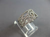 WIDE .57CT DIAMOND 18KT WHITE GOLD 3D OPEN FILIGREE WEDDING ANNIVERSARY #27591