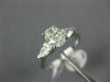 ESTATE 1.29CT OVAL & PEAR SHAPE DIAMOND 14KT WHITE GOLD 3 STONE ENGAGEMENT RING