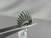 ANTIQUE 18KT WIDE FILIGREE PYRAMID 3D 2.35CT BLACK AND WHITE DIAMONDS GOLD RING