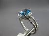 2.24CT DIAMOND & AAA BLUE TOPAZ 14KT WHITE GOLD SQUARE HALO ROPE DESIGN FUN RING