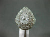 ESTATE LARGE 3.11CT DIAMOND 14K WHITE GOLD CLASSIC HALO FILIGREE ENGAGEMENT RING
