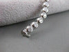 ESTATE 3.0CT ROUND DIAMOND 14K WHITE GOLD 3D CLASSIC BEZEL TENNIS BRACELET 11017