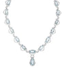 EXTRA LARGE 81.02CT DIAMOND & AAA AQUAMARINE 18KT WHITE GOLD ETERNITY NECKLACE
