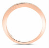 .11CT DIAMOND 14KT ROSE GOLD 3D ROUND FILIGREE SEMI ETERNITY ANNIVERSARY RING