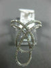 ESTATE LARGE .37CT DIAMOND 14KT WHITE GOLD 3D INFINITY LOVE KNOT LOVE FUN RING