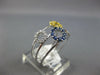 .51CT DIAMOND & AAA BLUE & YELLOW SAPPHIRE 18KT WHITE GOLD 3D FUN OLYMPIC RING