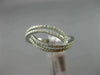 ESTATE .37CT DIAMOND 18KT WHITE GOLD MULTI ROW INFINITY SEMI ETERNITY LOVE RING