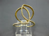 ESTATE WIDE 1.20CT DIAMOND 14KT YELLOW GOLD 3D CLASSIC LEAF LOVE KNOT FUN RING