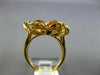 ESTATE LARGE 3.30CT DIAMOND & AAA CITRINE 14KT YELLOW GOLD FLOWER ROSE FUN RING