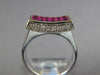 2.22CT DIAMOND & AAA RUBY 18KT WHITE GOLD ROUND & PRINCESS RECTANGULAR FUN RING