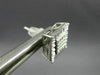 ESTATE .08CT DIAMOND 14KT WHITE GOLD 3D SQUARE CLUSTER FILIGREE STUD EARRINGS