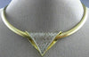 ESTATE LARGE 1.37CT DIAMOND 14K 2 TONE GOLD TRIANGLE SLIDE PENDANT #17213