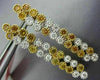 ESTATE 2.06CT WHITE & FANCY YELLOW DIAMOND 18K TWO TONE GOLD 3D HANGING EARRINGS