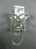 ESTATE LARGE .37CT DIAMOND 14KT WHITE GOLD 3D INFINITY LOVE KNOT LOVE FUN RING