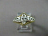 ESTATE .85CT DIAMOND 14K 2 TONE GOLD MARQUISE TENSION SET ENGAGEMENT RING #16335