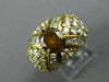 ESTATE LARGE 2.70CT WHITE & ORANGE DIAMOND 18KT YELLOW GOLD 3D ANNIVERSARY RING