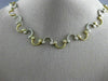 ESTATE 1.70CT DIAMOND 14K WHITE & YELLOW GOLD CLASSIC BEZEL WAVY NECKLACE 3283
