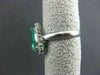 ESTATE LARGE 2.10CT DIAMOND & AAA COLOMBIAN EMERALD PLATINUM ENGAGEMENT RING