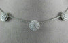 ESTATE 1.95CT DIAMOND 14KT WHITE GOLD FLOWER CLUSTER BY THE YARD NECKLACE #21596