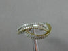 ESTATE LARGE .37CT DIAMOND 18KT WHITE & YELLOW GOLD MULTI ROW INFINITY LOVE RING