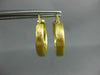 ESTATE 18KT YELLOW GOLD 3D CLASSIC MATTE HOOP EARRINGS #25141