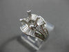 ESTATE WIDE .90CT DIAMOND 18KT WHITE GOLD 3D SEMI MOUNT ENGAGEMENT RING #18545
