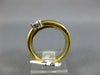 ESTATE LARGE .20CT DIAMOND 18KT YELLOW GOLD 3D MULTI ROW SNAKE FUN RING #746