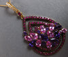LARGE 5.10CT DIAMOND & AAA PINK SAPPHIRE RUBY & AMETHYST 18KT ROSE GOLD PENDANT