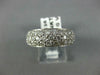 ESTATE WIDE 3.50CT DIAMOND 14KT WHITE GOLD PAVE ETERNITY ANNIVERSARY RING #1351