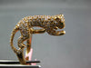 LARGE 1.16CT DIAMOND & AAA TSAVORITE 18KT ROSE GOLD HAPPY PANTHER TIGER FUN RING