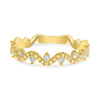 .33CT WHITE & CANARY DIAMOND 14KT YELLOW GOLD MULTI WAVE ETOILE ANNIVERSARY RING