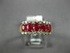 ESTATE 1.30CT DIAMOND & AAA OVAL RUBY 14KT YELLOW GOLD WEDDING ANNIVERSARY RING