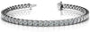 ESTATE 3.0CT DIAMOND 14KT WHITE GOLD 3D CLASSIC ROUND 4 PRONG TENNIS BRACELET
