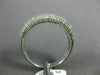ESTATE .76CT DIAMOND 14K WHITE GOLD 3D MICRO PAVE SEMI ETERNITY ANNIVERSARY RING