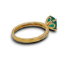 1.57CT DIAMOND & AAA EMERALD 18KT YELLOW GOLD 3D CLASSIC 4 PRONG ENGAGEMENT RING
