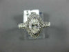 ESTATE 1.32CT DIAMOND 14K WHITE GOLD MARQUISE & ROUND HALO ENGAGEMENT RING #1542
