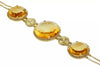 LARGE 20.68CT DIAMOND & AAA CITRINE 14KT YELLOW GOLD ROUND HALO FLOWER BRACELET