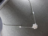 ESTATE LARGE 2.16CT DIAMOND 14K WHITE GOLD 3D FLOWER BY THE YARD NECKLACE #27937