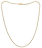 10.0CT DIAMOND 14KT YELLOW GOLD 3D ROUND CLASSIC 4 PRONG ETERNITY LOVE NECKLACE