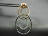 ESTATE LARGE .50CT DIAMOND 14K WHITE & ROSE GOLD OVAL LOVE KNOT HANGING EARRINGS